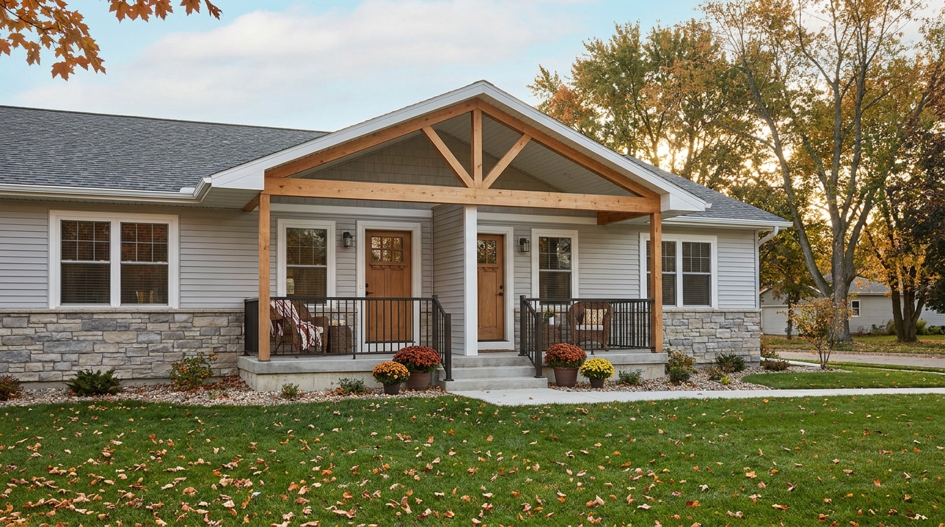 Well-maintained residential rental duplex in Beloit, Wisconsin.
