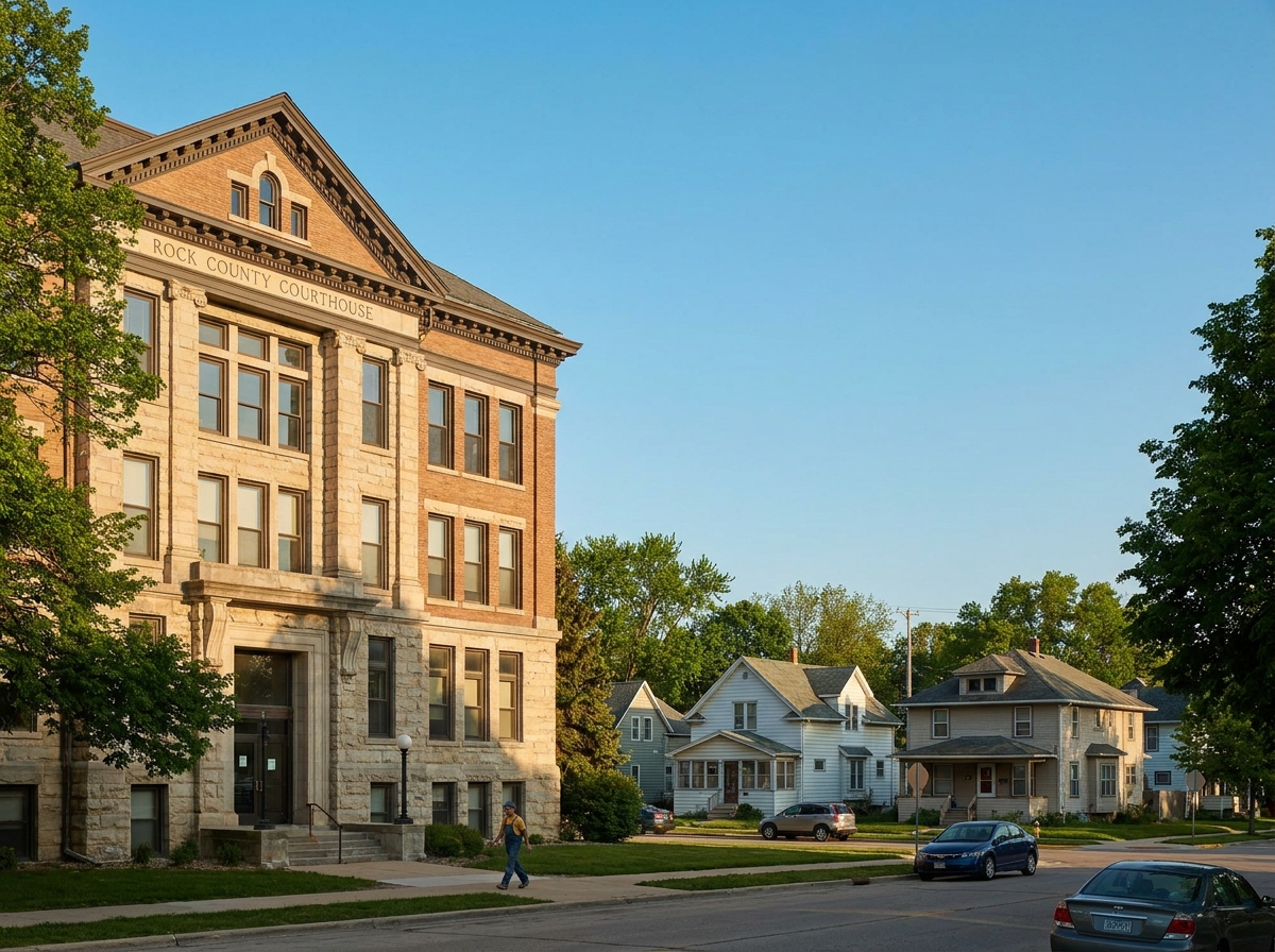 Rock County Courthouse in Janesville, Wisconsin.